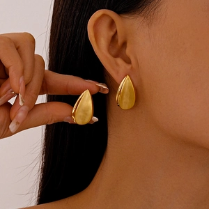 Boucles D'oreilles Puces Goutte D'eau Avec Tige En Argent Sterling 925 Métal Cuivre Bijoux De Mode Élégants Pour Femmes