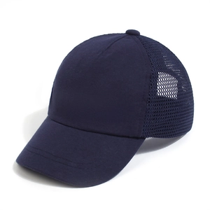 Marineblaue Kinder-Baseball-Netzkappe mit atmungsaktivem Rückenteil für den Sommer