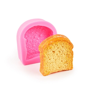 3D realistic sliced toast bread silicone mold for DIY baking and handmade soap making