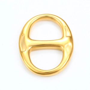 Polished gold stainless steel Chaine d'Ancre pendant for DIY necklace bracelet making