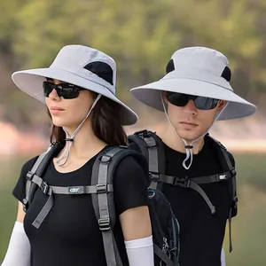 Cappello Da Pescatore Tesa Larga Nylon Impermeabile Asciugatura Rapida Traspirante Rete Protezione Solare Outdoor Escursionismo Uomini Donne