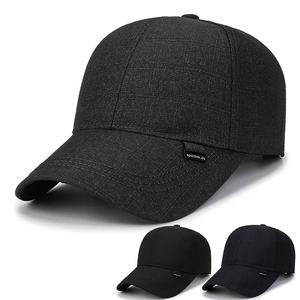 Casquette De Baseball Homme Femme Extérieur Protection Solaire Réglable Mélange Coton Sportif Décontracté Visière Courbée Chapeau Uni