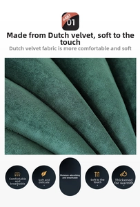 Detail of dark green velvet shell pillow showing soft texture and thick breathable fabric