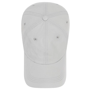 Classic quick-dry baseball cap in light grey with breathable eyelets and curved brim