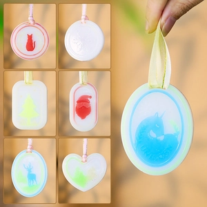 Silicone resin mold set for Christmas scented wax tablets with unicorn and tree shapes