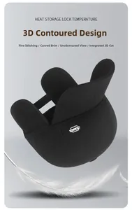 Detail of 3D cut winter thermal hat with ear flaps and thermal lock lining for men