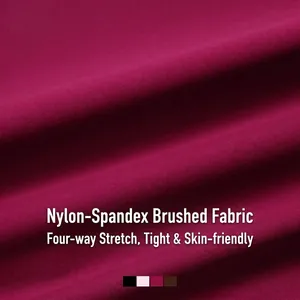 Women's V-neck long sleeve yoga top in brushed stretch fabric with four color options