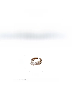 Detailed size and material guide for pearl and cubic zirconia cross open ring