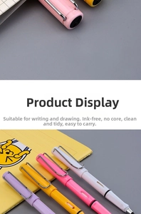 Detail showing inkless eternal pencils in multiple colors with ergonomic grip design