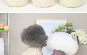Detailed back view of a plush pet winter vest with thick fleece collar and zipper