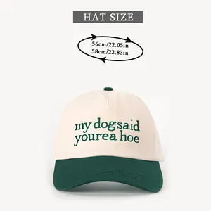 Size chart showing head circumference 56cm-58cm for the two-tone baseball cap