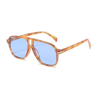 Aviator Sunglasses Large Frame Fashion Driving UV400 Retro Double Bridge PC Frame For Men Women Outdoor