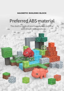 Detailed view of eco-friendly ABS magnetic blocks with dinosaur theme and texture pieces