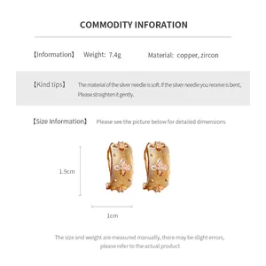 Detailed view showing product dimensions of 1.9cm height and copper zircon material