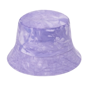 Unisex Tie-Dye Wende-Anglerhut in Lila und Flieder aus Baumwolle für Sonnenschutz