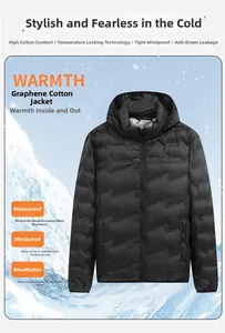 Wasserfeste und winddichte Graphen-Winterjacke für Herren mit Wärmespeicher-Technologie