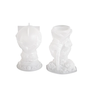 Halloween skull hand rose candle silicone mold for DIY handmade soap and plaster crafts