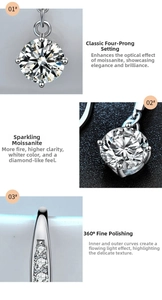 Macro detail of 925 silver moissanite earrings with four-claw setting and polished finish