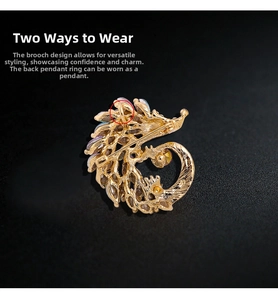 Dual-purpose hedgehog brooch with rhinestones showing back pin and pendant loop detail