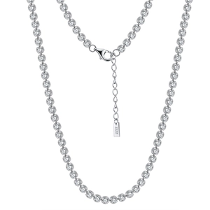 Elegante S925 Sterlingsilber Tenniskette mit Zirkonia-Kristallen in Zargenfassung