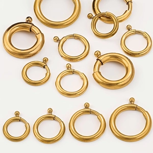 Stainless Steel Round Spring Ring Clasps Open Circle Connectors For DIY Jewelry Making Necklaces Bracelets