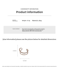 Spécifications du bracelet manchette double couche irrégulier en alliage avec dimensions