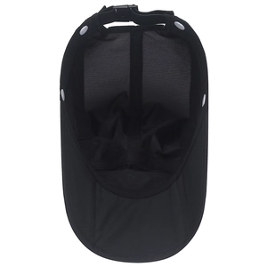 Quick-dry breathable folding sun hat with mesh panels and adjustable buckle strap