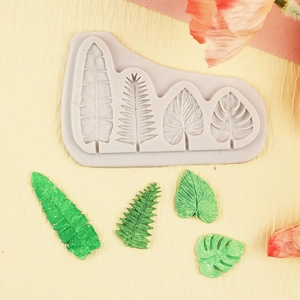Stampo in silicone per foglie tropicali monstera e palma per decorare torte
