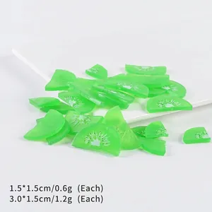 Realistic artificial PVC kiwi slices in two sizes for DIY crafts and cake decoration
