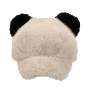 Berretto da baseball invernale in peluche con graziose orecchie da panda in pelliccia