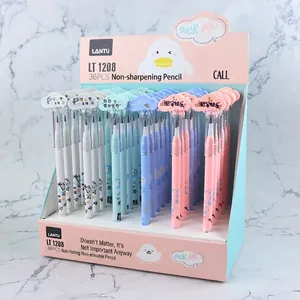 Creative non-sharpening pencil set with cloud tops in macaron colors, 36 pieces in box
