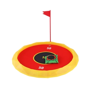 Jeu de golf et de lancer pour enfants avec plateau cible, drapeau et sac de sable