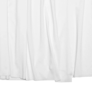 Detail shot of premium white dress fabric texture with soft drapes and fine weave