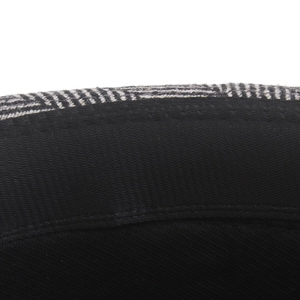 Classic herringbone wool fedora hat for men with warm striped lining and vintage texture