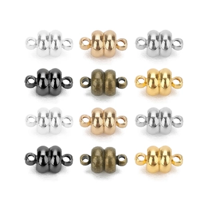 Flache runde Magnetverschlüsse in sechs Beschichtungen für Halsketten und Armbänder