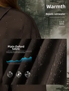 Detail of waterproof oxford fabric texture with water droplets on brown outdoor jacket