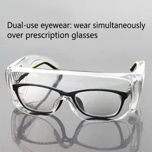 Multifunctional protective safety goggles designed to wear over prescription glasses comfortably