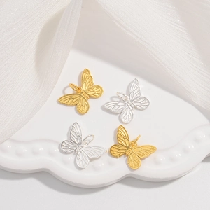 Butterfly Pendant 925 Sterling Silver Bow Charm For DIY Jewelry Making Handmade Bracelet Necklace Accessory