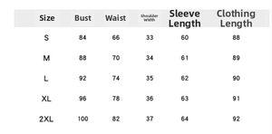 Tableau des tailles détaillé pour mini robe fleurie avec mesures du buste et taille