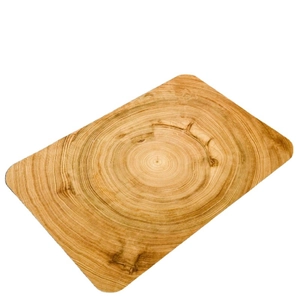 Absorbent diatom mud bath mat featuring a realistic natural wood grain pattern design