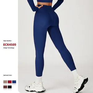 Women's High Waist Naked Feeling Yoga Pants Nylon Spandex Butt Lifting Sports Leggings For Workout Gym Running Outdoor Bottom
