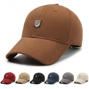 Classic Baseball Cap Cotton Embroidered Shield Logo Adjustable Metal Buckle Sun Protection Unisex Outdoor Casual Sun Hat