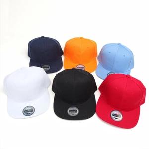 Set of 6 colorful flat brim snapback hats in multiple shades for hip hop street style