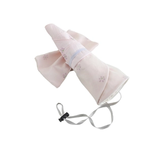 Pink floral foldable sun hat for girls with adjustable windproof rope and wide brim