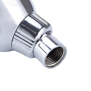 Polished chrome shower head connector with internal thread and adjustable swivel joint