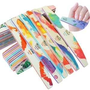 Lot de limes à ongles double face grain 100/180 avec motifs floraux pour le polissage