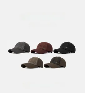 Collection de casquettes de baseball d'hiver en laine pour hommes avec cache-oreilles