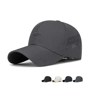 Men Baseball Cap Quick Dry Polyester Breathable Outdoor Sun Protection Mountain Patch Adjustable Sport Hat