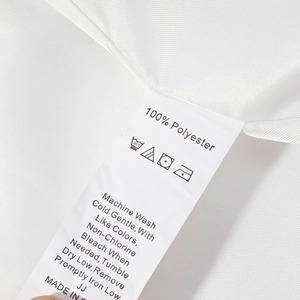 Λήψη macro ετικέτας 100% πολυεστέρα για γυναικεία κοντή καμπαρντίνα με σύμβολα πλύσης