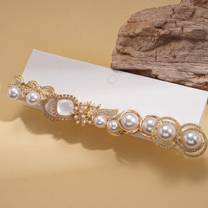 Set of 12 vintage geometric stud earrings with rhinestones and faux pearls for women